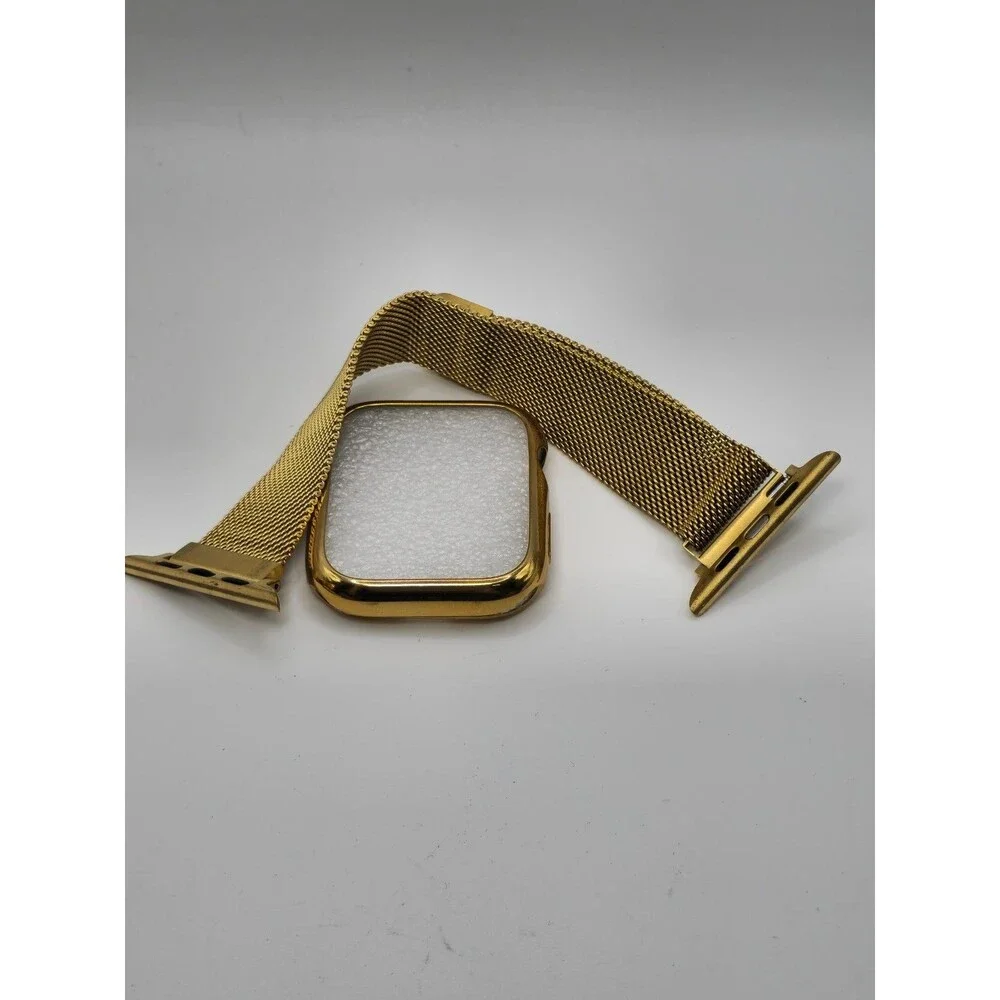 Posh Tech Gold Milanese Apple Watch Band Case Set 42/44/45mm